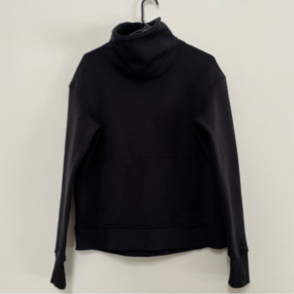 Lululemon Funnel Beck Fleece Lined Thumbhole Sweatshirt Size 6 Black